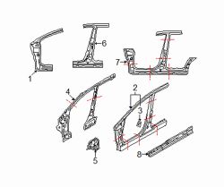 Mazda CX-9 Left Inner rocker | Mazda OEM Part Number TD11-54-950E