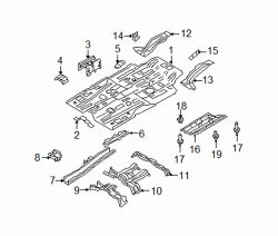 Mazda CX-9 Left Floor rail | Mazda OEM Part Number TD11-54-660B