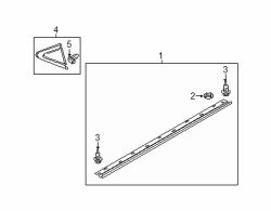 Mazda CX-9 Right Corner molding fastener | Mazda OEM Part Number TD11-51-SJ3A