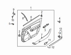 Mazda CX-9 Left Door trim panel | Mazda OEM Part Number TE71-68-460B-02