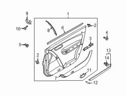 Mazda CX-9 Right Door trim panel | Mazda OEM Part Number TE72-68-430A-35