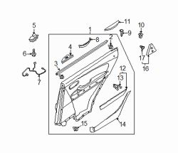 Mazda CX-9 Left Pull pocket cover | Mazda OEM Part Number TD11-68-424A-02