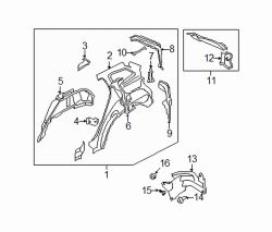 Mazda CX-9 Left Pillar reinf | Mazda OEM Part Number TD11-71-4H1A