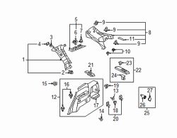 Mazda CX-9 Left Lower qtr trim screw | Mazda OEM Part Number 9946-30-620B