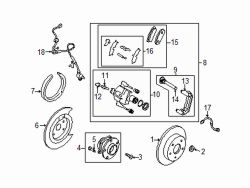 Mazda CX-9 Right Park brake shoes | Mazda OEM Part Number EGY3-44-39Z