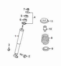 Mazda CX-9 Right Shock retainer | Mazda OEM Part Number L206-28-774