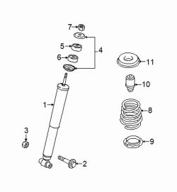 Mazda CX-9 Left Shock nut | Mazda OEM Part Number 9YB0-41-208