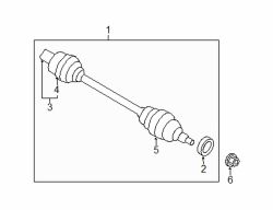 Mazda CX-9 Right Axle assy | Mazda OEM Part Number GD70-25-50XA