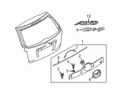 Mazda CX-9  Finish molding clip | Mazda OEM Part Number EG21-51-SJ3