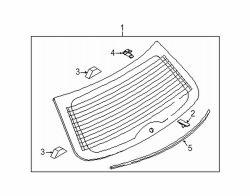 Mazda CX-9  Lift gate glass | Mazda OEM Part Number TK21-63-930