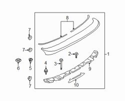 Mazda CX-9  Spoiler | Mazda OEM Part Number TD11-51-960K-50