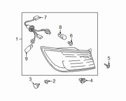 Mazda CX-9 Left Tail lamp assy fastener | Mazda OEM Part Number C235-51-081