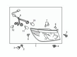 Mazda CX-9 Left Tail lamp assy protector | Mazda OEM Part Number KD53-51-159