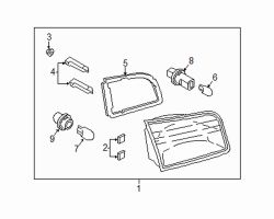 Mazda CX-9 Right Tail lamp bulb | Mazda OEM Part Number 0000-11-0194
