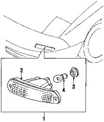 Mazda Miata Right Lens & housing | Mazda OEM Part Number NA01-51-06XA