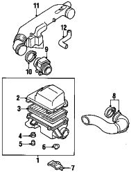 Mazda Miata  Air duct | Mazda OEM Part Number BPE8-13-331B