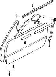 Mazda Miata Right Belt w'strip | Mazda OEM Part Number NA01-58-810F