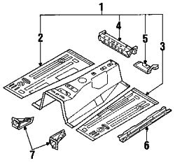 Mazda Miata Right Floor rail | Mazda OEM Part Number N053-53-660A