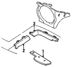 Mazda Miata Right Stone deflector | Mazda OEM Part Number NA01-51-SE1