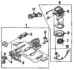 Mazda Miata  Heater assy | Mazda OEM Part Number NA01-61-130A
