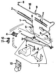 Mazda Miata  Washer pump | Mazda OEM Part Number S084-76-672