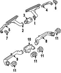Mazda Miata  Defroster duct | Mazda OEM Part Number NA01-60-121A