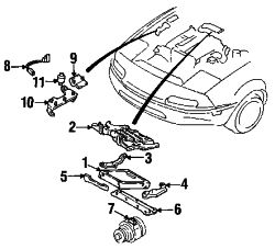 Mazda Miata  Computer lower bracket | Mazda OEM Part Number B61P-18-885