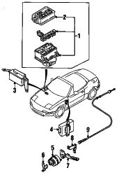 Mazda Miata  Actuator bracket | Mazda OEM Part Number NA01-66-3A2A