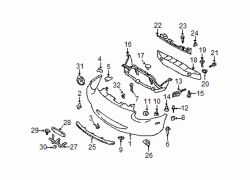 Mazda Miata Left Bumper cover slide | Mazda OEM Part Number NC10-50-E13A