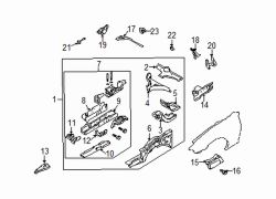 Mazda Miata Left Frame assy | Mazda OEM Part Number N066-54-31X
