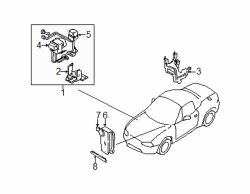 Mazda Miata  ABS pump assy lower bracket | Mazda OEM Part Number NC78-43-310