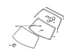 Mazda Miata  Windshield spacer | Mazda OEM Part Number EC01-50-891
