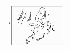Mazda Miata Left Cushion assy | Mazda OEM Part Number NC11-88-160A-21