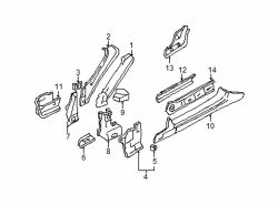 Mazda Miata Right Inner rocker | Mazda OEM Part Number N067-53-95ZA