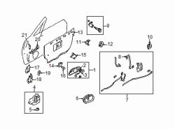 Mazda Miata Left Handle, outside | Mazda OEM Part Number EA01-59-410G-88