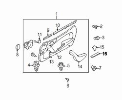 Mazda Miata Right Door trim panel | Mazda OEM Part Number NC72-68-420F-02