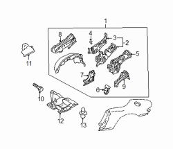 Mazda Miata Right Inner panel assy | Mazda OEM Part Number N067-70-100