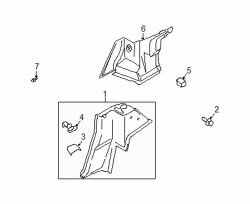 Mazda Miata Right Qtr trim hole cover | Mazda OEM Part Number NA01-68-222A-00
