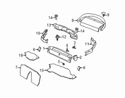 Mazda Miata  Rear panel trim | Mazda OEM Part Number NC72-68-891-04
