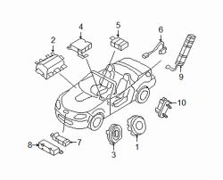 Mazda MX-5 Miata  Impact sensor bracket | Mazda OEM Part Number NE51-57-KX1