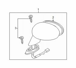 Mazda MX-5 Miata Left Mirror assy | Mazda OEM Part Number NE51-69-180H-67