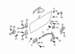 Mazda MX-5 Miata Right Door check | Mazda OEM Part Number F152-58-270B