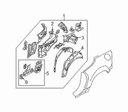 Mazda MX-5 Miata Right Outer wheelhouse | Mazda OEM Part Number NF79-70-111A