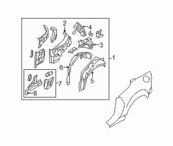 Mazda MX-5 Miata Right Inner panel assy | Mazda OEM Part Number NGY1-74-9A0C
