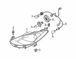 Mazda 2 Left Headlamp bulb | Mazda OEM Part Number 0000-11-9003