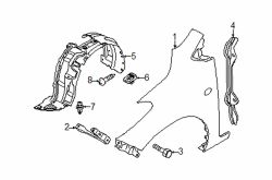 Mazda 2 Right Fender liner screw | Mazda OEM Part Number 9CF6-00-516B