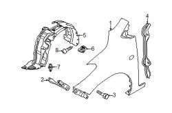 Mazda 2 Left Fender front bracket | Mazda OEM Part Number D651-52-240A