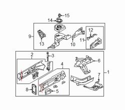Mazda 2 Right Outer rail | Mazda OEM Part Number DR62-53-320