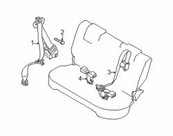 Mazda 2 Right Seat belt assy | Mazda OEM Part Number D6Y1-57-730-01