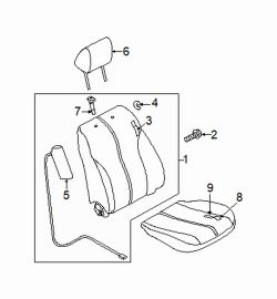 Mazda 2 Right Headrest guide | Mazda OEM Part Number GJ6A-88-1G8-02